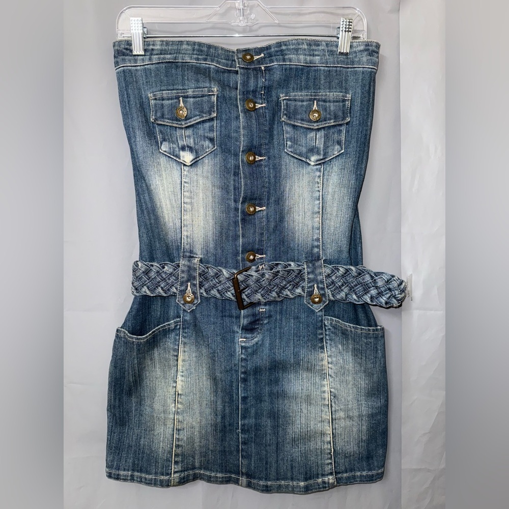 Y2K Vintage Ecko Red Denim Mini Dress Size M ( Rare Find )